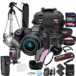 Canon EOS R6 Mark II with 24-50mm + 128GB Extreme Speed Card, Camera Case, Tripod, Cord for Canon TTL Speedlite, Spare Battery, Filter Kit, and More