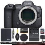 Canon EOS R6 Mirrorless Digital Camera (Body Only, 4082C002) + ZoomSpeed 128GB High Speed SDXC Memory Card + AOM Pro Bundle