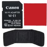 Canon Wi-Fi Adapter W-E1 Bundle with SD and CF Storage Wallet Pouch + Ultrasoft Microfiber Cleaning Cloth!