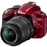 Nikon D3200 Digital SLR Camera with 18-55mm NIKKOR VR Lens - Red
