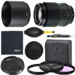 FUJIFILM XF 90mm f/2 R LM WR Lens (16463668) + AOM Bundle Package Kit - International Version (1 Year AOM Wty)