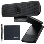 Logitech C925-e Business Webcam with HD Video and Built-in Stereo Microphones (960-001075) + AOM Starter Bundle