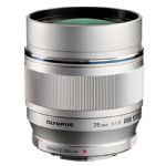 Olympus M.Zuiko Digital ED 75mm f/1.8 Lens Silver