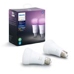 Philips Hue White and Color Ambiance 2-Pack A19 LED Smart Bulb, Bluetooth & Zigbee compatible (Hue Hub Optional), Works with Alexa & Google Assistant  A Certified for Humans Device