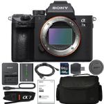 Sony Alpha a7 III Mirrorless Digital Camera (Body Only) With NP-FZ100 Battery, 64gb SDXC 1200x Card, Card Reader, Carrying case, Charger Bundle Kit