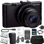 Sony Cyber-Shot DSC-RX100 II Digital Camera (DSCRX100M2/B) + 64GB AOM Pro Kit Combo Bundle - International Version (1 Year AOM Warranty)
