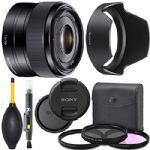 Sony E 35mm f/1.8 OSS Lens: (SEL35F18) + AOM Pro Kit Combo Bundle - International Version (1 Year AOM Warranty)