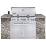 Weber Summit S-660 Built-In Natural Gas Grill With Rotisserie & Sear Burner - 7460001