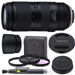 Tamron 100-400mm f/4.5-6.3 Di VC USD Lens for Nikon F with Tamron Original Hood, Ultraviolet Filter (UV) Polarizing Filter (CPL) Fluorescent Daylight Filter (FL-D)